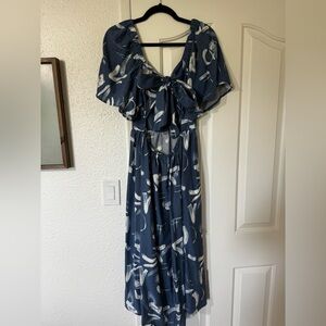 a new day Navy and White Midi Dress